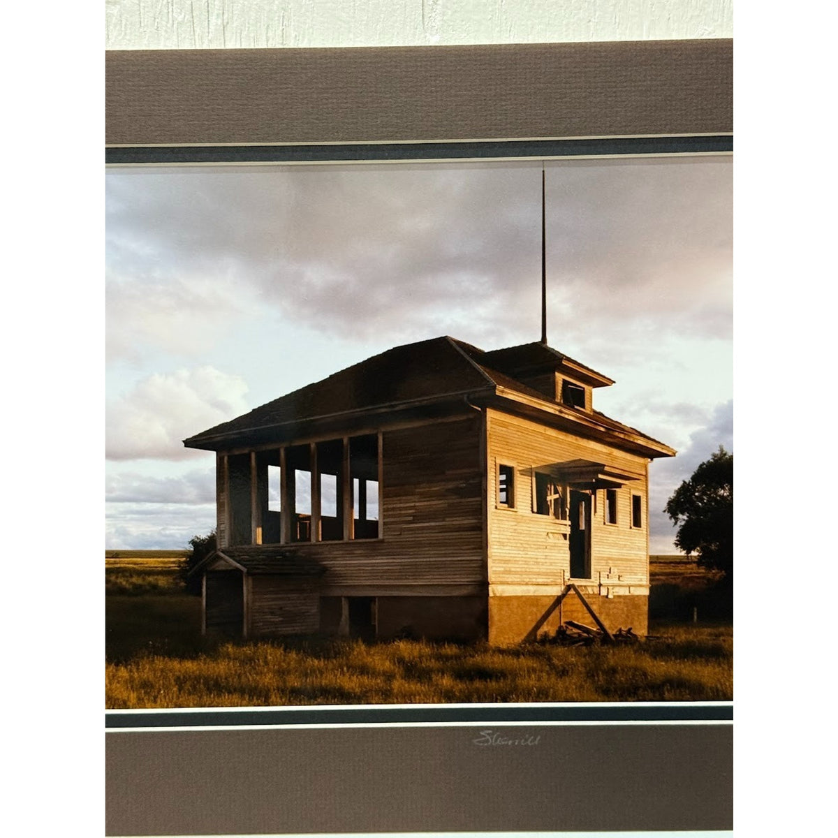 “One Room Schoolhouse” – Signed Sherrill Matted Photo Print 14" x 11"