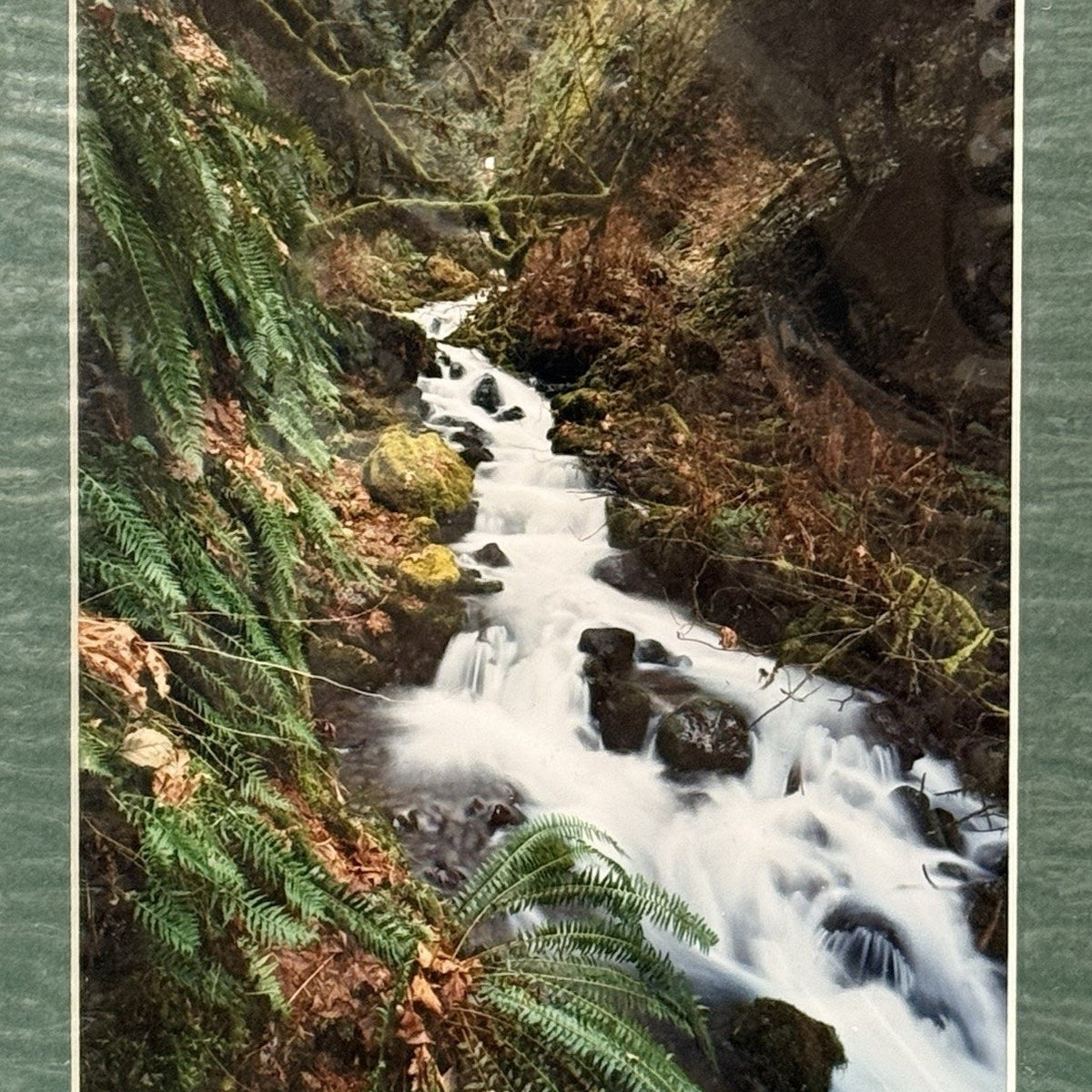 Wahkeena Creek Cascade, Long Exposure – Signed Sherrill Photo Print 8x10