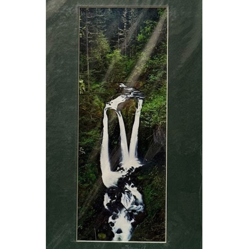 Triple Falls, Columbia River Gorge – Signed Sherrill Photo Print 20" x 8"