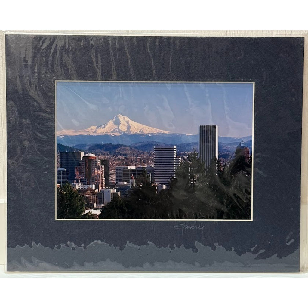 Portland Skyline, Mt. Hood View – Signed Sherrill Photo Print 8" x 10"