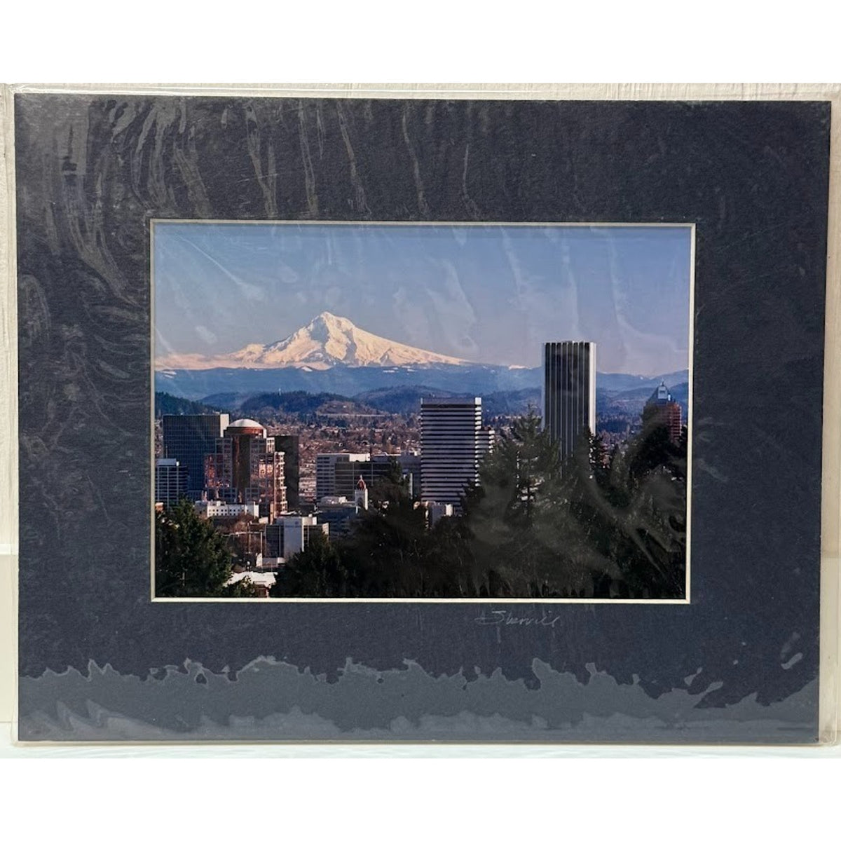 Portland Skyline, Mt. Hood View – Signed Sherrill Photo Print 8" x 10"
