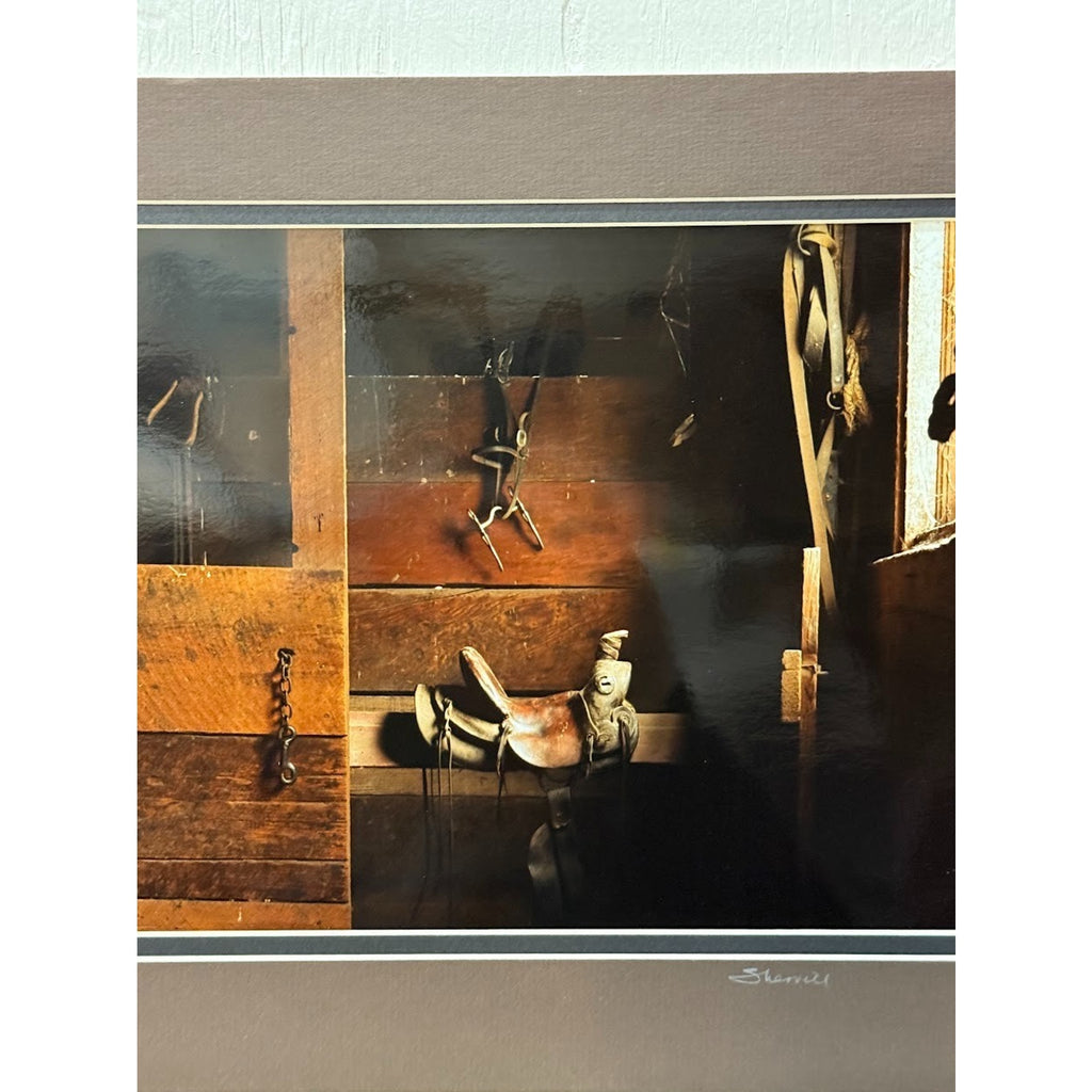 Saddle Room – Signed Sherrill Matted Photo Print 14" x 11"