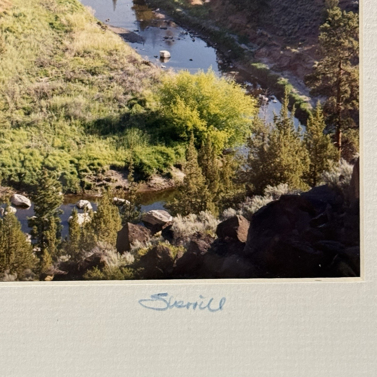 Smith Rock, Crooked River Vertical – Signed Sherrill Photo Print 8x10