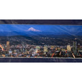 Portland Skyline Evening with Mt. Hood — Signed Sherrill Photo Print 20" x 8"