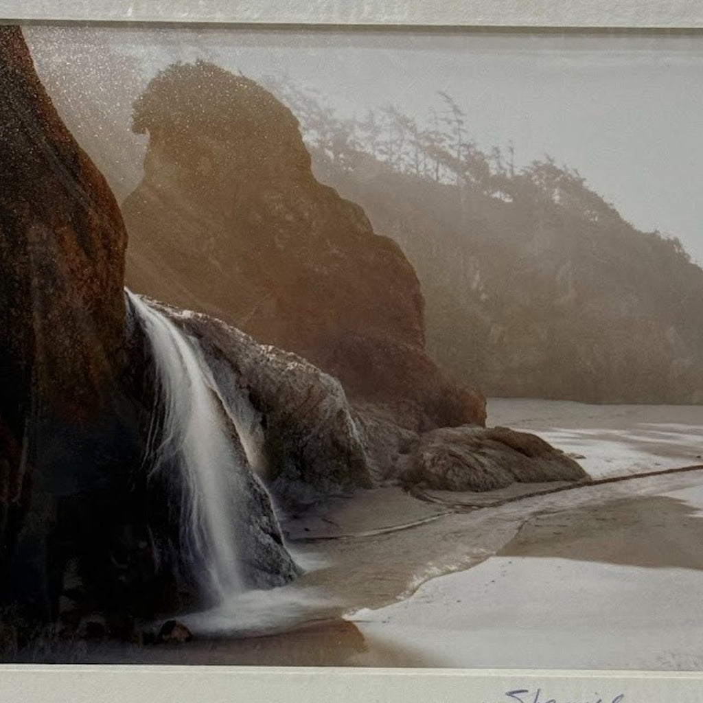 Hug Point Waterfall, Oregon Coast – Signed Sherrill Photo Print 8" x 10"