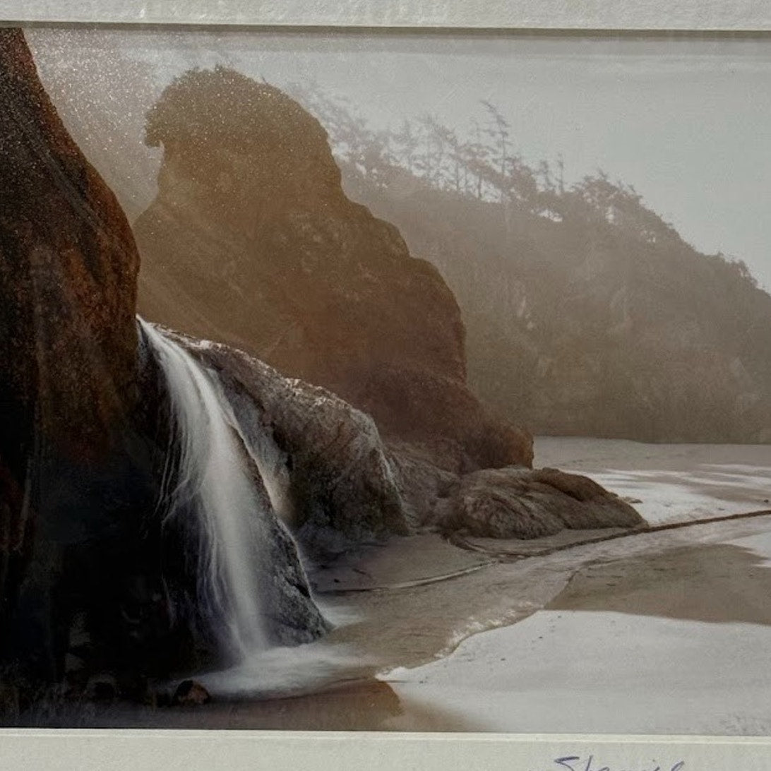 Hug Point Waterfall, Oregon Coast – Signed Sherrill Photo Print 8" x 10"