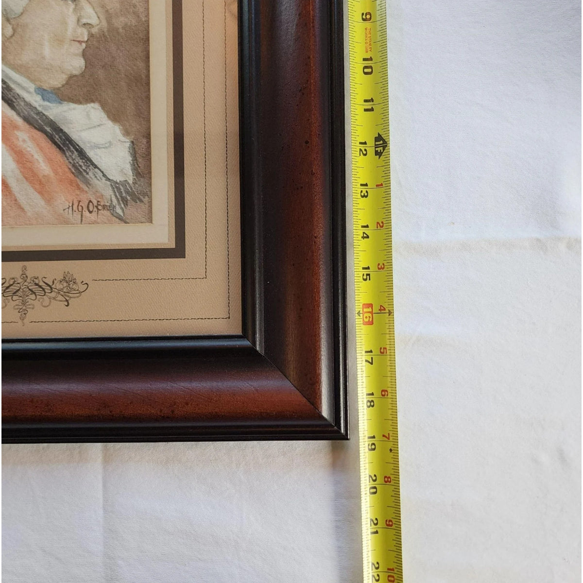 18th-Century Gentleman Portrait – Signed H.G. O'Brien Watercolor 6" x 8"