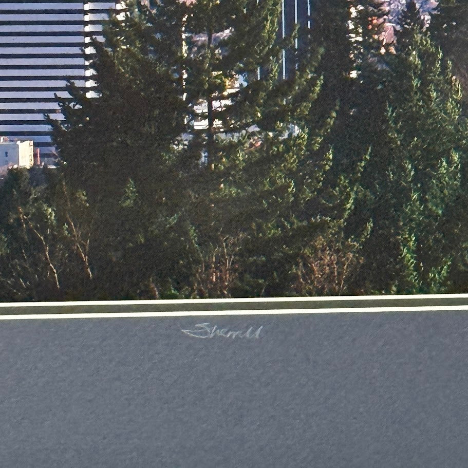 Portland Skyline, Mt. Hood View – Signed Sherrill Photo Print 24" x 12"
