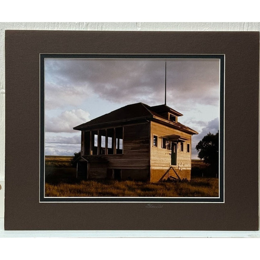 “One Room Schoolhouse” – Signed Sherrill Matted Photo Print 14" x 11"